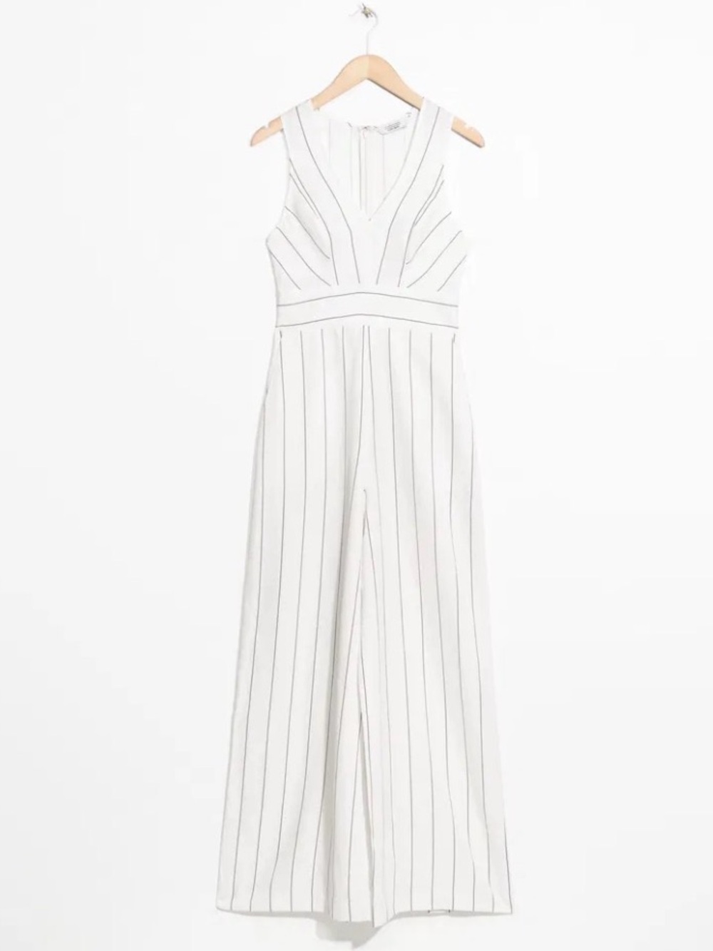 & Other Stories black&white cotton/linen blend jumpsuit